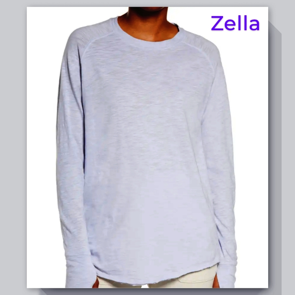 Zella Relaxed Long Sleeve Tee Cosmic Purple  NWT